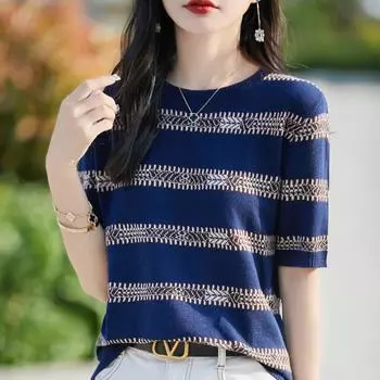 Женский шерстяной свитер Qinghe кашемир 50% шелк 50% шерсть осенне-зимний шерстяной пуловер мягкий и теплый M бездна