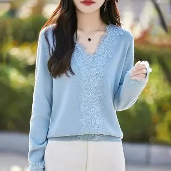 Женский шерстяной свитер Qinghe кашемир 50% шелк 50% шерсть осенне-зимний шерстяной кардиган мягкий и теплый M белый