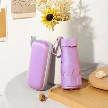 Женский шестикратный мини-капсула, сумка-зонт, виниловый зонт, солнечный и дождливый зонт