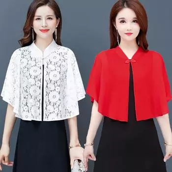 «Женский шифоновый кардиган и тонкая летняя шаль»; Солнцезащитная накидка, верхняя одежда, топ из тюля и маленький жилет. One Size (80-140 jin)