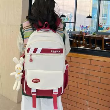 Женский школьный рюкзак большой емкости для младших классов средней школы синий