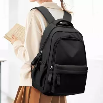 Женский школьный рюкзак большой вместимости, школьный рюкзак для подростков, для девочек и мальчиков, повседневный рюкзак, студенческий дорожный рюкзак, рюкзак для ручной клади чёрный