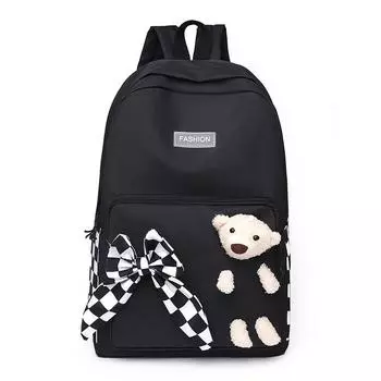 Женский школьный рюкзак для студентов, водонепроницаемый, Оксфорд, большой емкости, модный женский рюкзак, дизайнерский рюкзак высокого качества для отдыха и путешествий чёрный