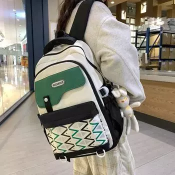 Женский школьный рюкзак для учащихся младших классов средней школы, рюкзак для школьников большой вместимости чёрный