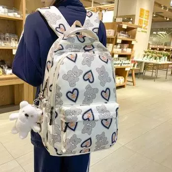 Женский школьный рюкзак «Маленький медвежонок» в студенческом стиле, рюкзак для младших школьников, рюкзак для старшеклассников, женский