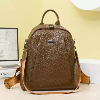 Женский школьный рюкзак, модный, дорожный, мягкий, кожаный, маленький рюкзак чёрный