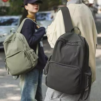 Женский школьный рюкзак мужской однотонный легкий дорожный рюкзак студенческий рюкзак чёрный