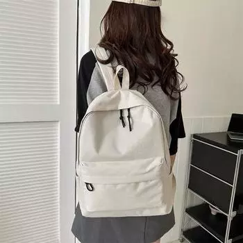 Женский школьный рюкзак, простой, однотонный, большой емкости, рюкзак из четырех частей, школьный портфель для учеников младших классов средней школы чёрный