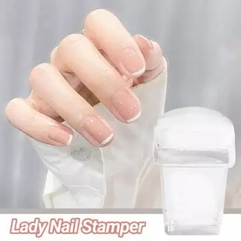 Женский штамп для ногтей Изысканный, простой в использовании, силиконовый, прозрачный, легко очищаемый, набор скребков для штамповки ногтей, инструмент для красоты ногтей прозрачный