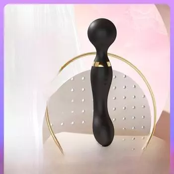 Женский силиконовый вибрационный массажер с двумя головками для точки G