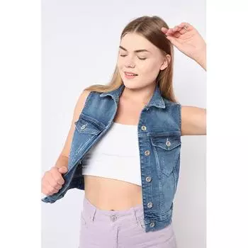 Женский синий жилет Banny Jeans