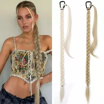 Женский синтетический длинный хвост MERISIHAIR, плетеный хвост «сделай сам» с эластичной резинкой, плетеный шиньон 85CM