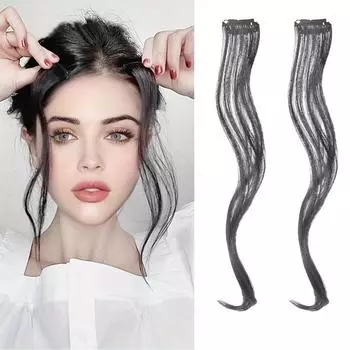 Женский синтетический парик с челкой из драконьих усов подходит для ежедневных встреч. Доступны различные цвета.