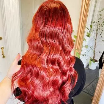 Женский синтетический парик с длинной волнистой челкой Bybrana, повседневная одежда 55cm