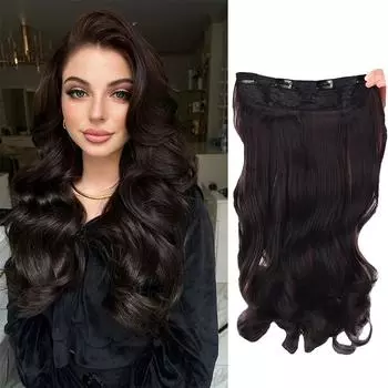 Женский синтетический парик WTB, натуральный и элегантный, с большой волной, из химического волокна, пушистый, дополнительное количество, кусок парика