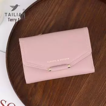 Женский складной кошелек Tailian 2024 с несколькими отделениями для карт зелёный