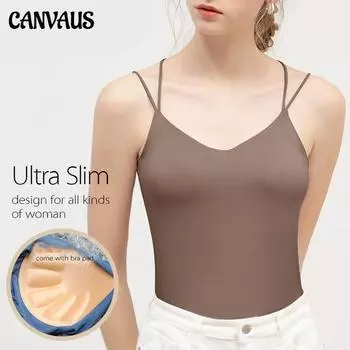 Женский слинг-слинг CANVAUS, модный топ-труба со спинкой, облегающий внутренний жилет, женский модный S белый