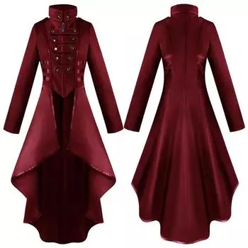 Женский смокинг с неровным подолом и лацканами, однотонный, джентльменский, винтажный, длинный топ 3XL чёрный