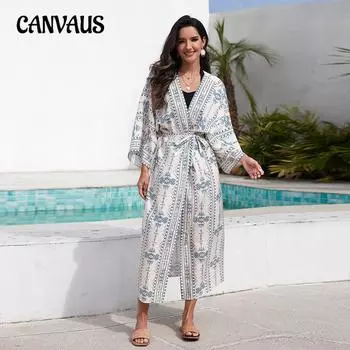 Женский солнцезащитный кардиган больших размеров, длинная юбка для отдыха на море, купальник, верхняя одежда, рубашка от солнца One Size