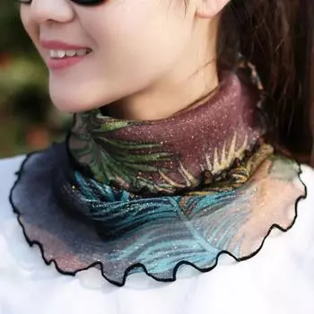 Женский солнцезащитный шарф, маска для шеи, летняя защита от ультрафиолета, дышащая тонкая маска, уличный шелковый шарф