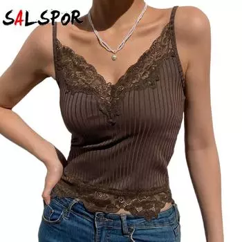 Женский сплошной цвет с обнаженным пупком, сексуальный кружевной жилет с глубоким V-образным вырезом, облегающий жилет