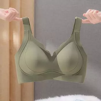 Женский спортивный бесшовный бюстгальтер, противопровисающий, со сборкой под грудью, бюстгальтер для беременных с толстым слоем мм. M чёрный