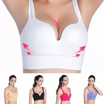 Женский спортивный бесшовный спортивный бюстгальтер с гоночной спиной, стрейч-тренировки, йога и фитнес M чёрный