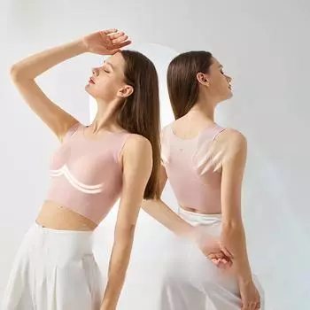 Женский спортивный бюстгальтер Red Pepper: Ударопрочный, красивая спинка, с накладкой на грудь для бега, пилатеса, йоги. L (53-63 kg)