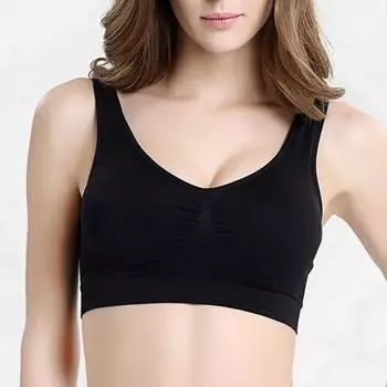 Женский спортивный бюстгальтер с широкими бретелями и v-образным вырезом, беспроводной высокоэластичный U-образный красивый пуловер для йоги XL белый