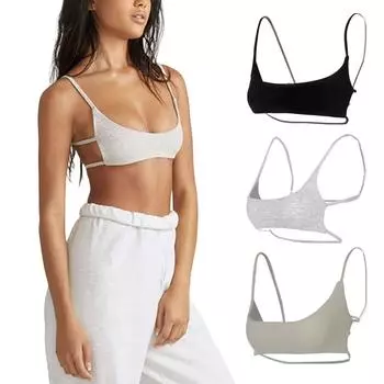 Женский спортивный короткий бюстгальтер для йоги с перекрещенной спиной-бандо, спортивный топ L