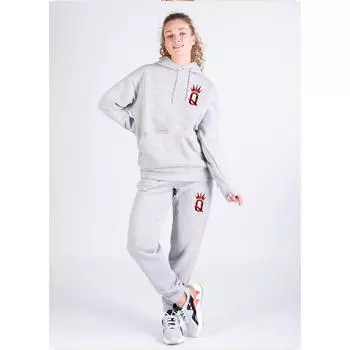 Женский спортивный костюм для пар с длинными рукавами, флисовые толстовки с принтом KQ + брюки, комплект из 2 предметов, женские повседневные спортивные костюмы для свиданий большого размера, спортивные костюмы S