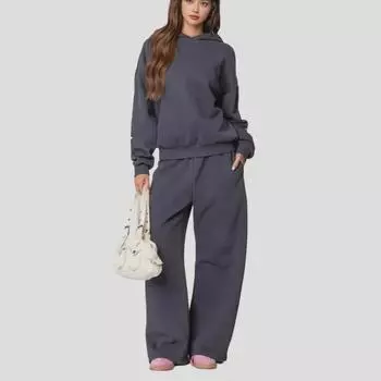 Женский спортивный костюм-свитер с принтом бантов 2025 года M