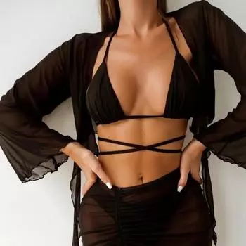 Женский спортивный купальник с накладкой на грудь, цельный сексуальный пляжный костюм 44