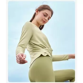 Женский спортивный облегающий повседневный топ для йоги S чёрный