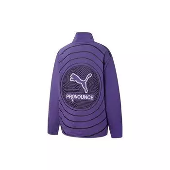 Женский спортивный пуловер Puma X Pronounce с воротником-стойкой и большим логотипом на спине, фиолетовый 534040-74 M