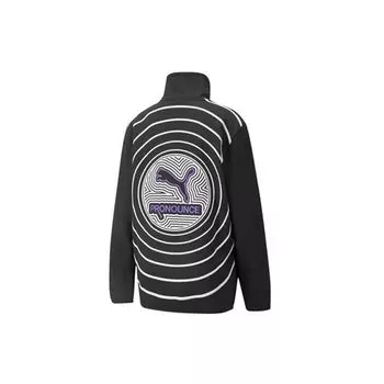 Женский спортивный пуловер Puma X Pronounce с воротником-стойкой и большим логотипом на спине, черный 534040-01 XS