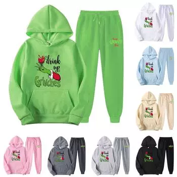 Женский спортивный спортивный костюм с капюшоном, комплект из двух предметов для бега, пуловер с длинными рукавами, толстовка + спортивные штаны, унисекс XL бежевый