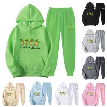 Женский спортивный спортивный костюм с капюшоном, комплект из двух предметов для бега, пуловер с длинными рукавами, толстовка + спортивные штаны, унисекс XL