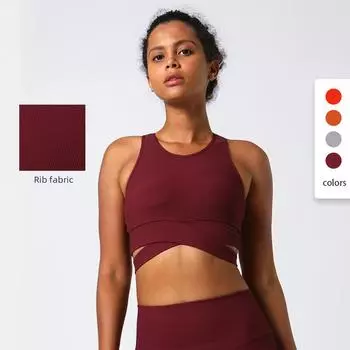 Женский спортивный жилет для йоги со съемными подушечками 2023 года в европейском и американском стиле S