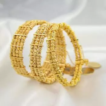 Женский стиль Браслеты из бисера Ювелирные изделия Арабский Браслет из золотой монеты 18K Латунный браслет Two Layer золотой