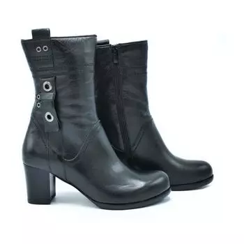 Женский стиль Черный аксессуар Сапоги из натуральной кожи