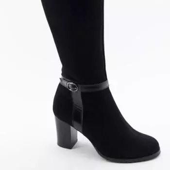 Женский стиль из 100 % натуральной кожи и черных элегантных дизайнерских ботинок ручной работы