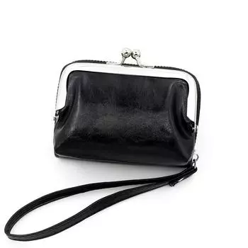 Женский стильный кошелек с застежкой-кнопкой, карман для монет на молнии, держатель для карт, органайзер, клатч