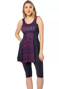 Женский стильный купальник большого размера, колготки большого размера с рисунком, купальник