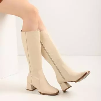 Женский стиль Женские сапоги телесного цвета