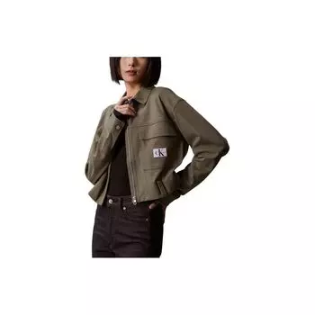 Женский свитер Calvin Klein Letter Pattern Zip Collar Knit, оливково-зеленый J222555-LDY S