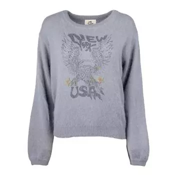 Женский свитер из ангоры с круглым вырезом и принтом орла FABULOUS ISLAND