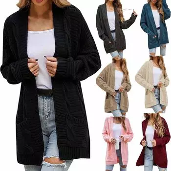 Женский свитер леопардовый кардиган средней длины свитер XL