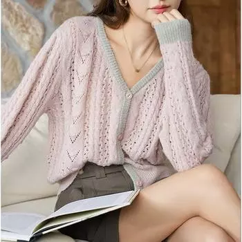 Женский свитер Mishow, кардиган, осень 2023, новое элегантное женское пальто с v-образным вырезом и длинными рукавами в корейском стиле MXC41Z0160