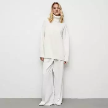 Женский свитер осень-зима в стиле кэжуал с высоким воротником и длинными рукавами S розовый